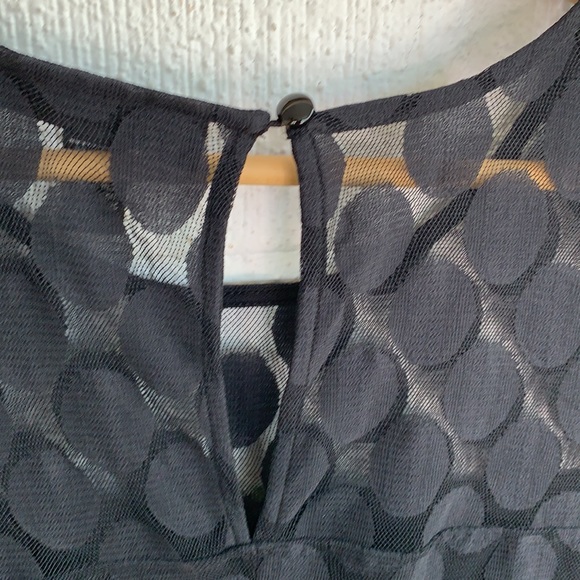 INC International Concepts Circle Keyhole Little Black Sheer Dress sz M - Picture 5 of 6